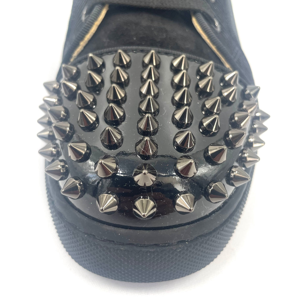 Christian Louboutin Black Spike High-Top Sneakers — EU 37.5