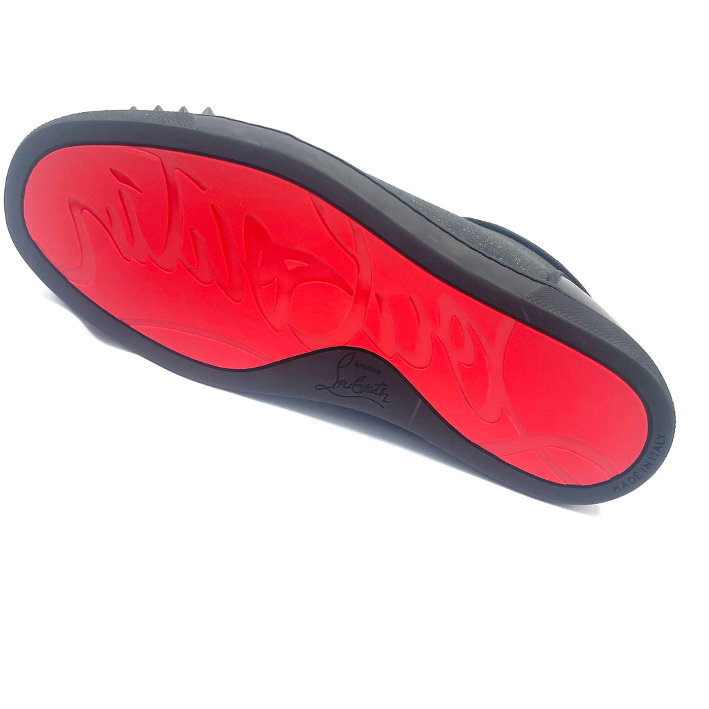 Christian Louboutin Black Spike High-Top Sneakers — EU 37.5