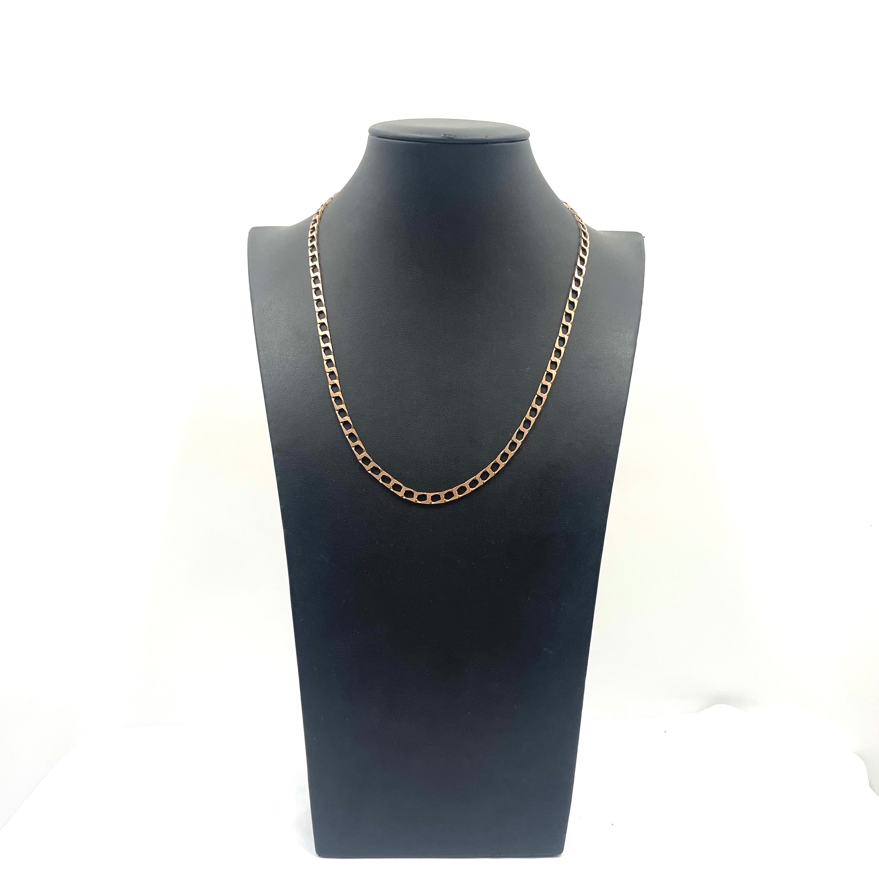 9ct Rose Gold Curb Link Chain 20" 5mm