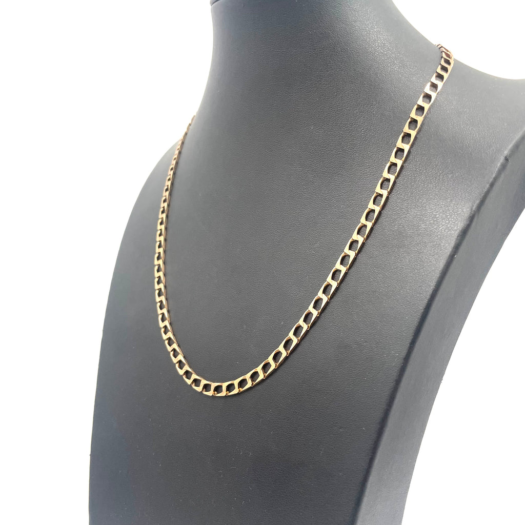 9ct Rose Gold Curb Link Chain 20" 5mm