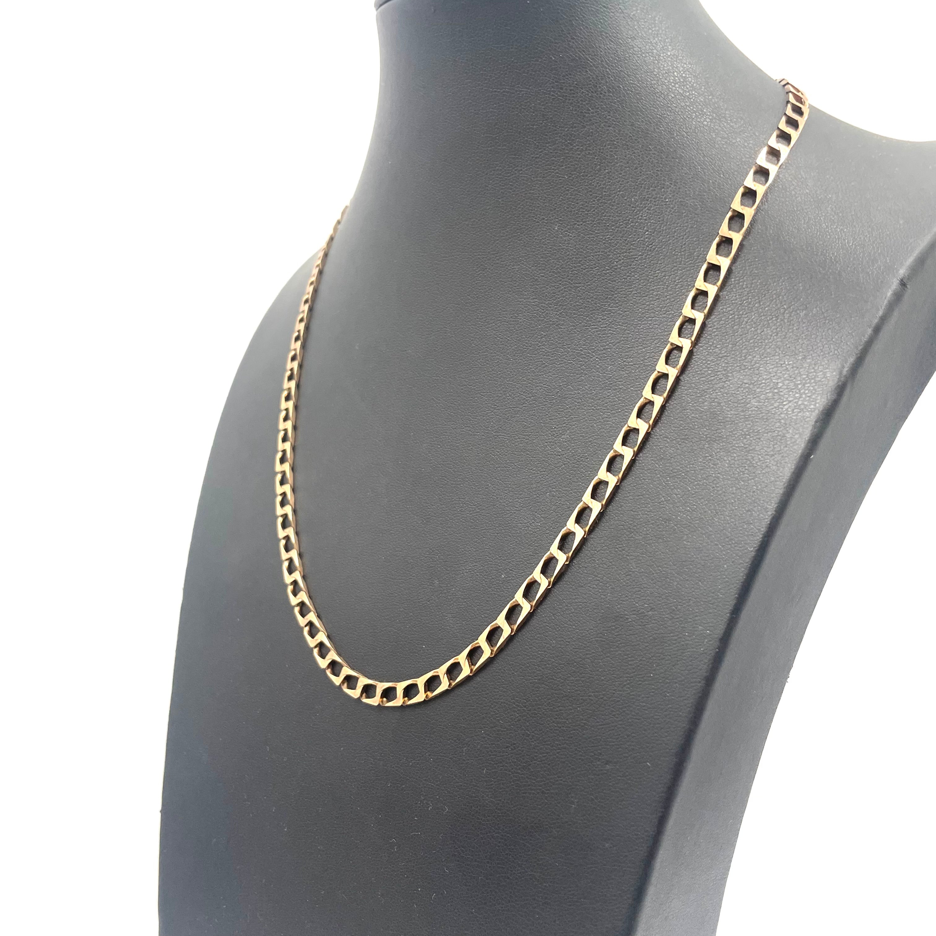9ct Rose Gold Curb Link Chain 20" 5mm