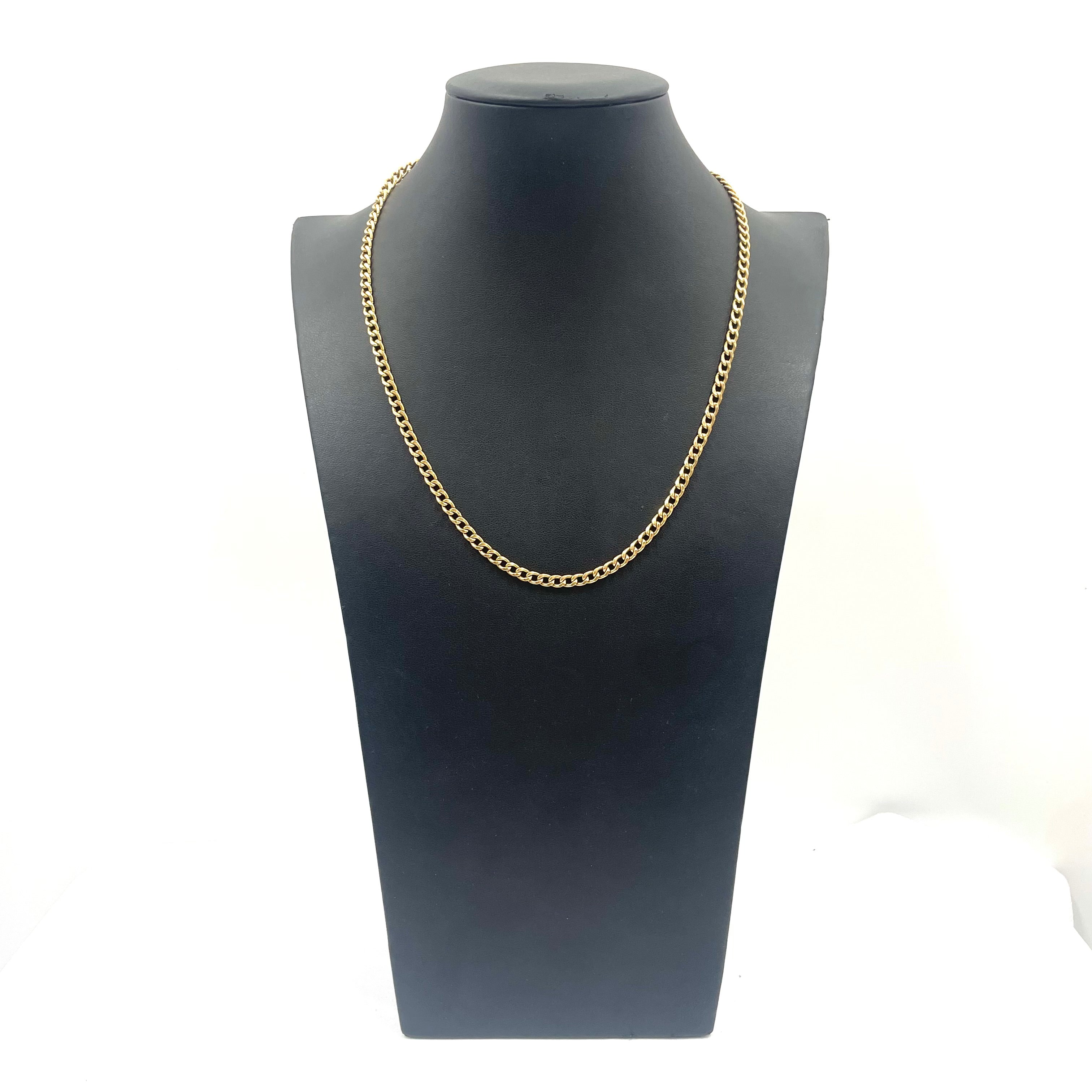 9ct Yellow Gold Curb Link Chain 20" 4mm