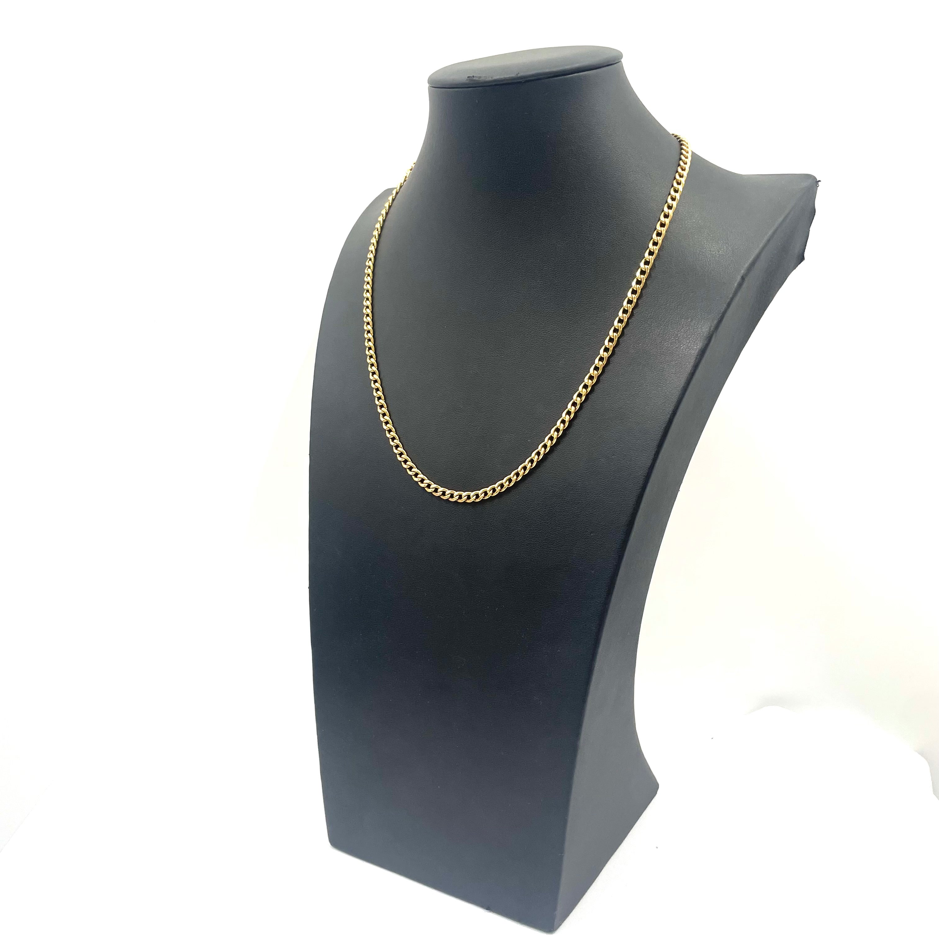 9ct Yellow Gold Curb Link Chain 20" 4mm