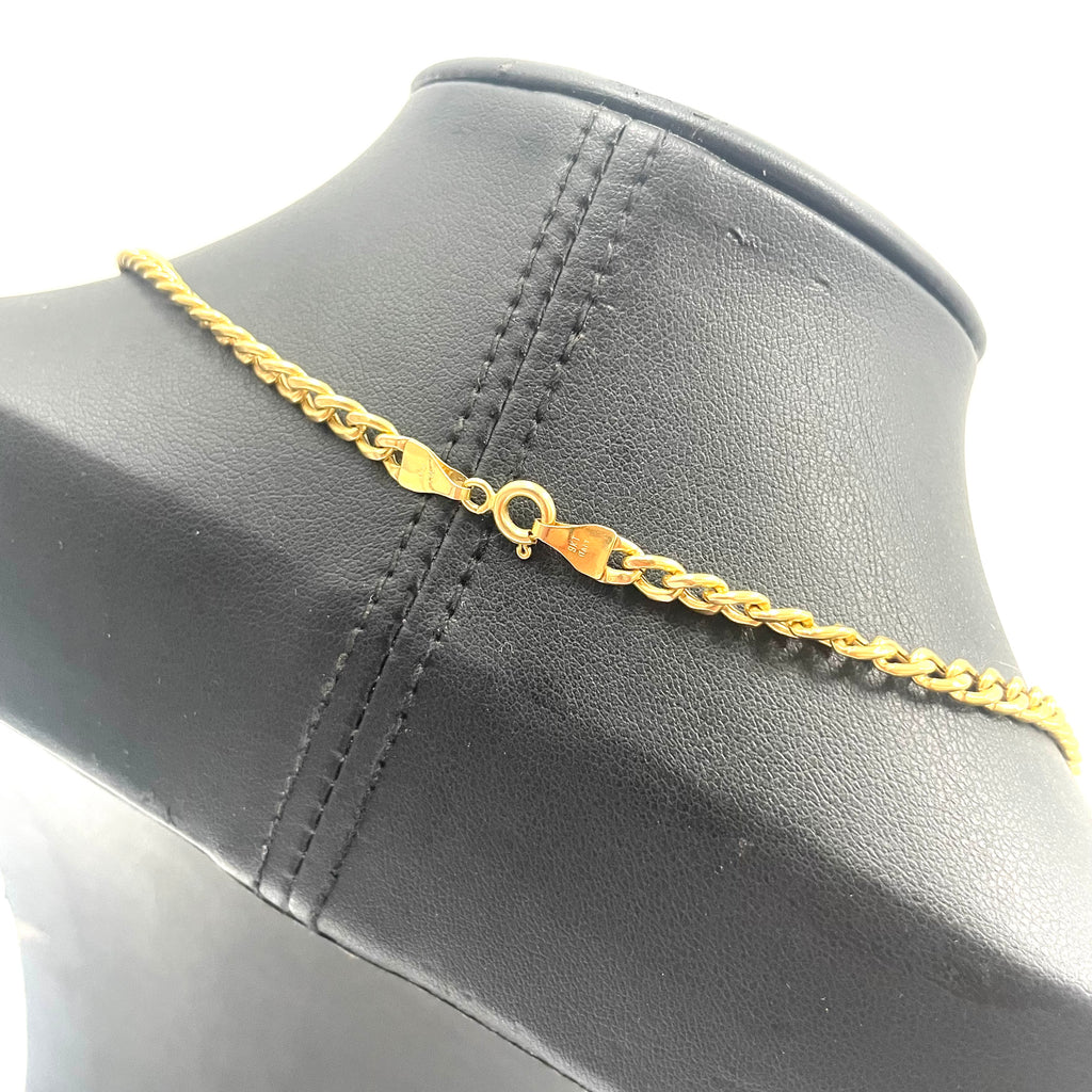 9ct Yellow Gold Curb Link Chain 20" 4mm