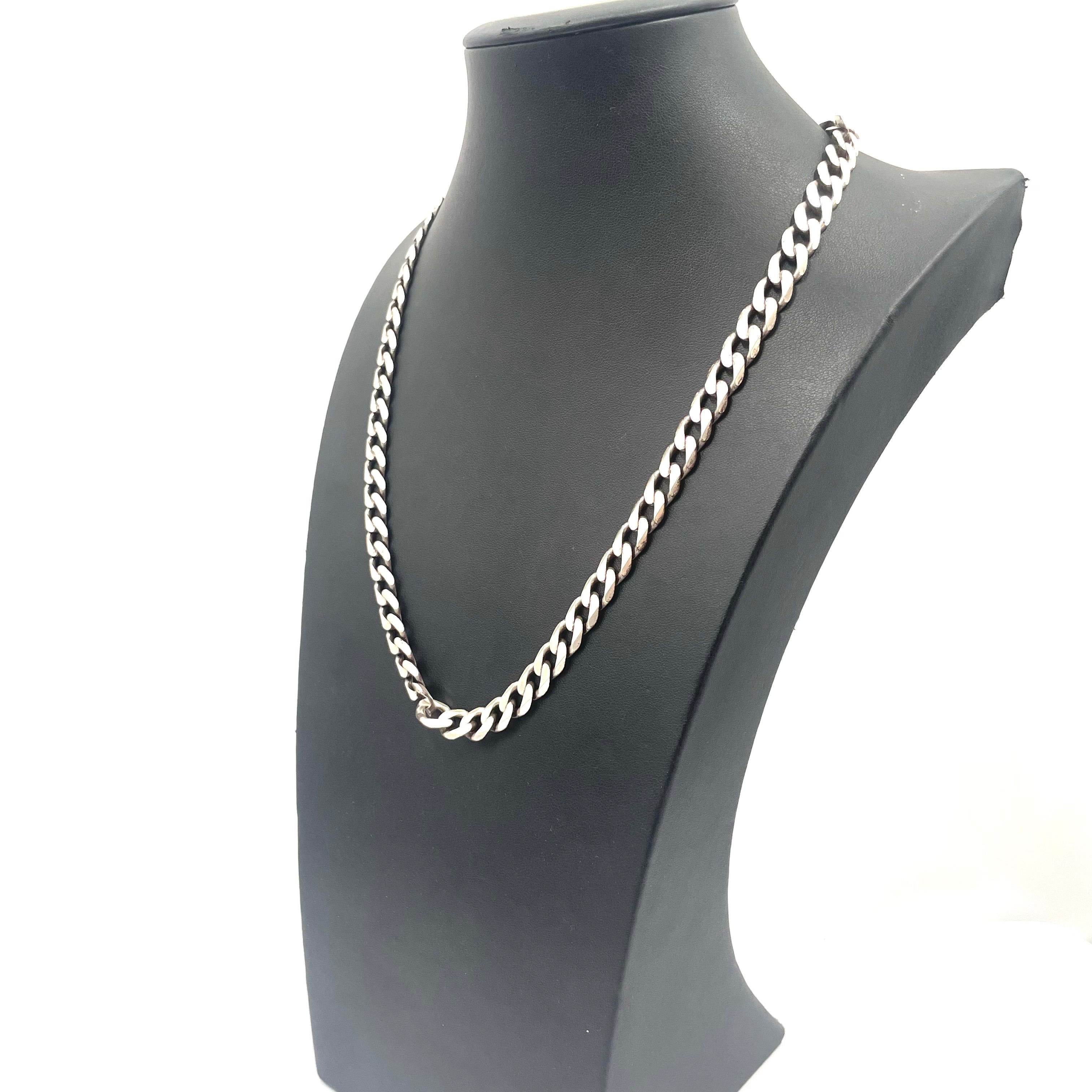 925 Silver Curb Chain 22" 9mm