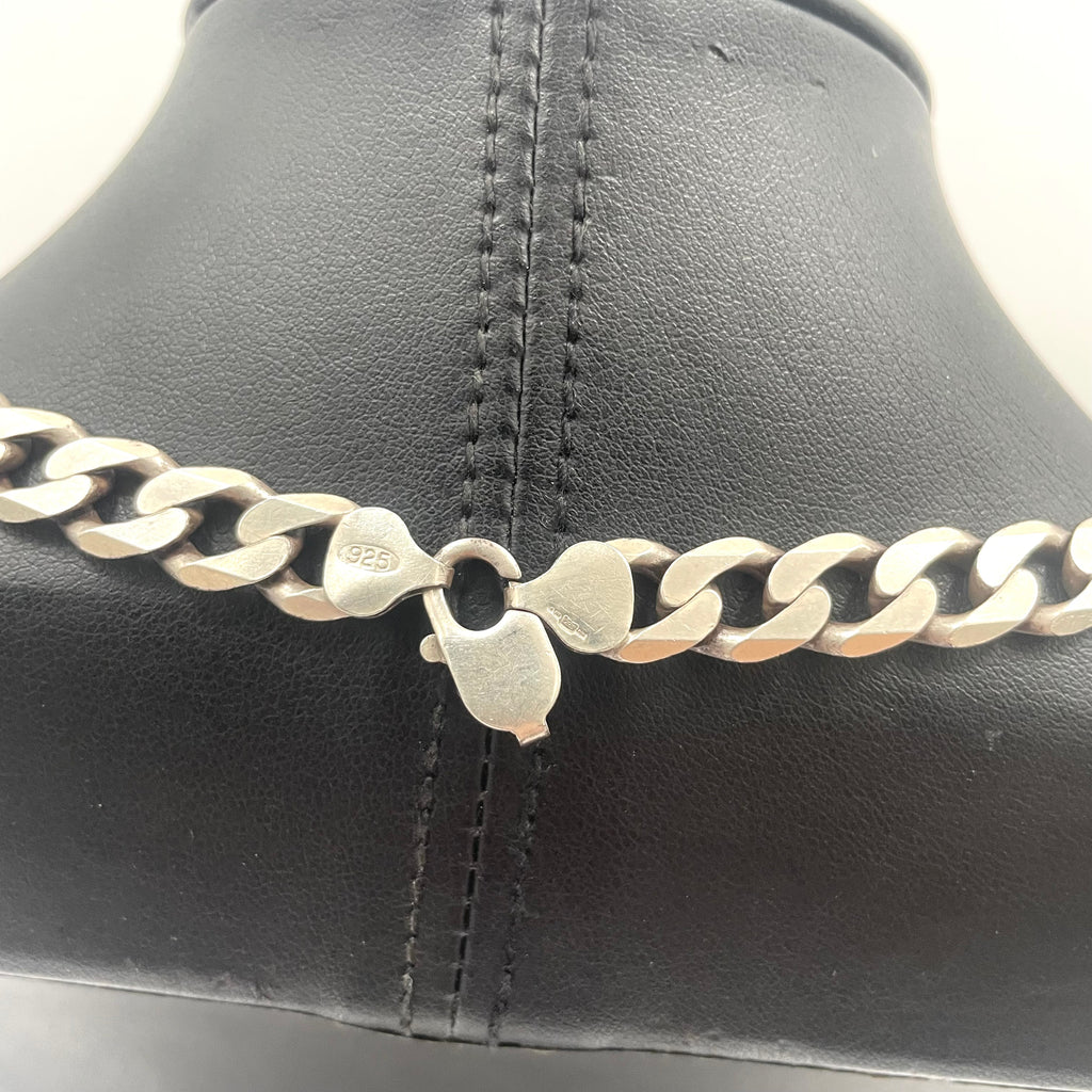925 Silver Curb Chain 22" 9mm