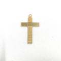 9ct Gold Textured Cross Pendant