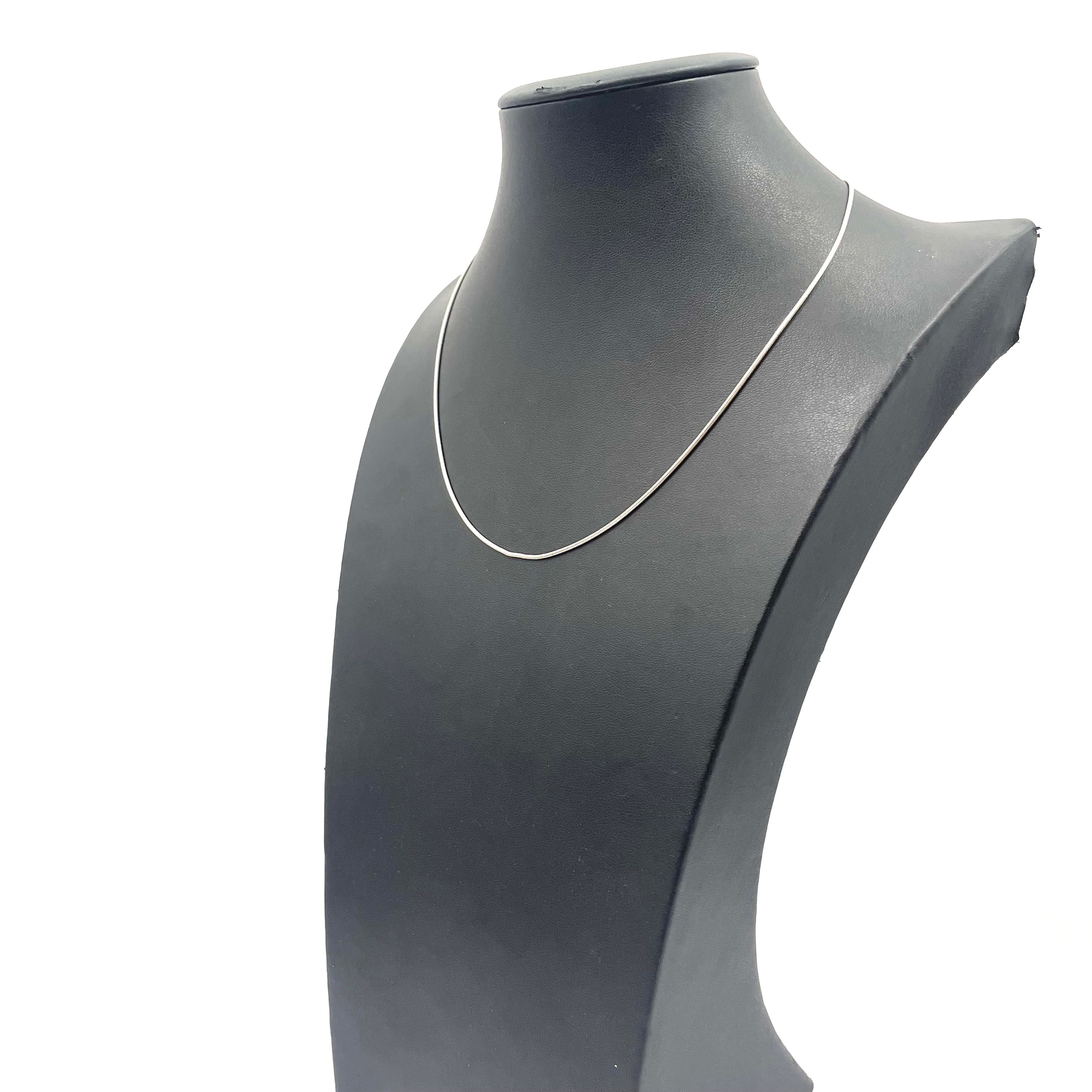 925 Sterling Silver Snake Chain Necklace 18" 1mm