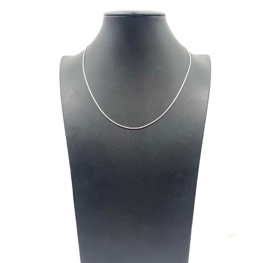 925 Sterling Silver Snake Chain Necklace 18" 1mm