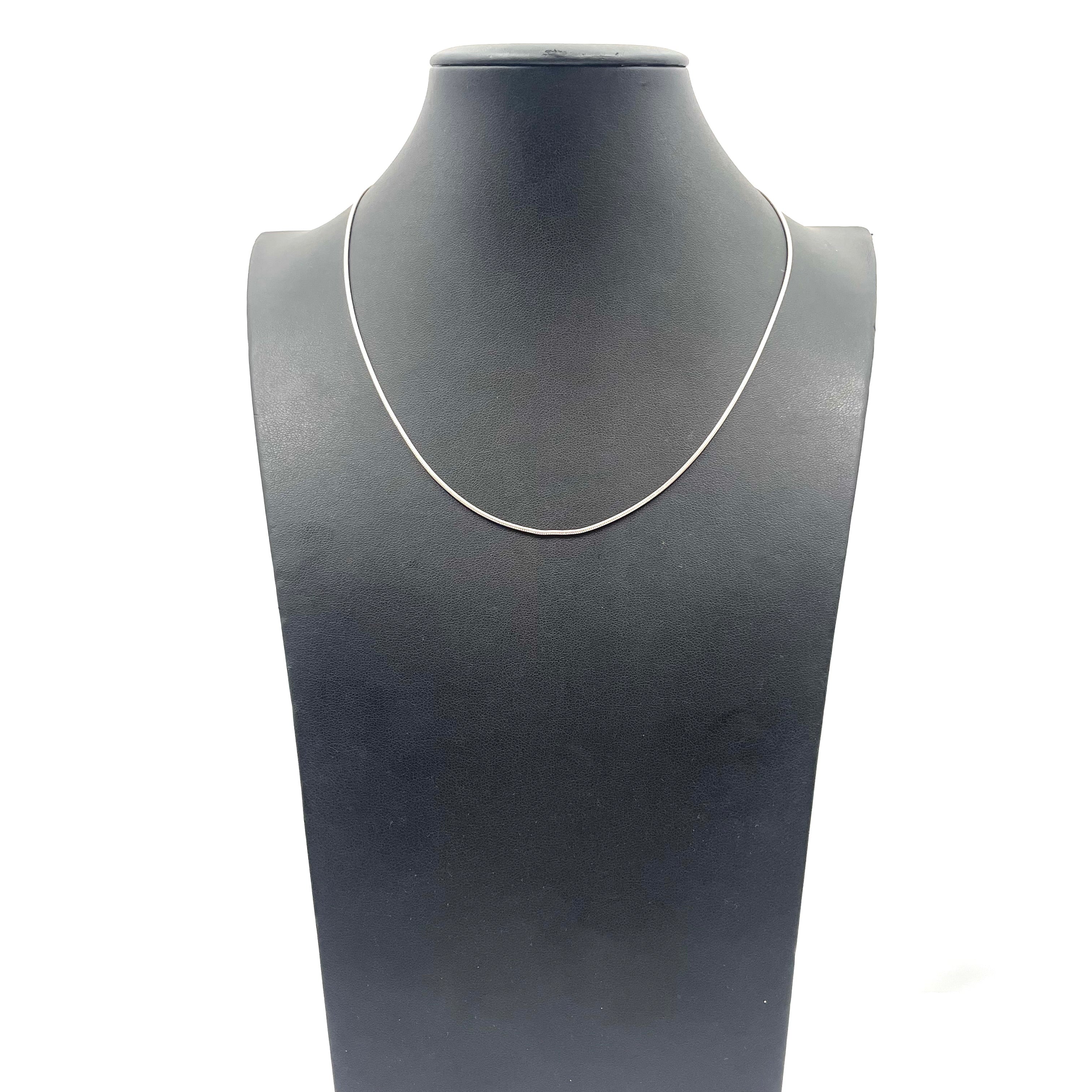 925 Sterling Silver Snake Chain Necklace 18" 1mm