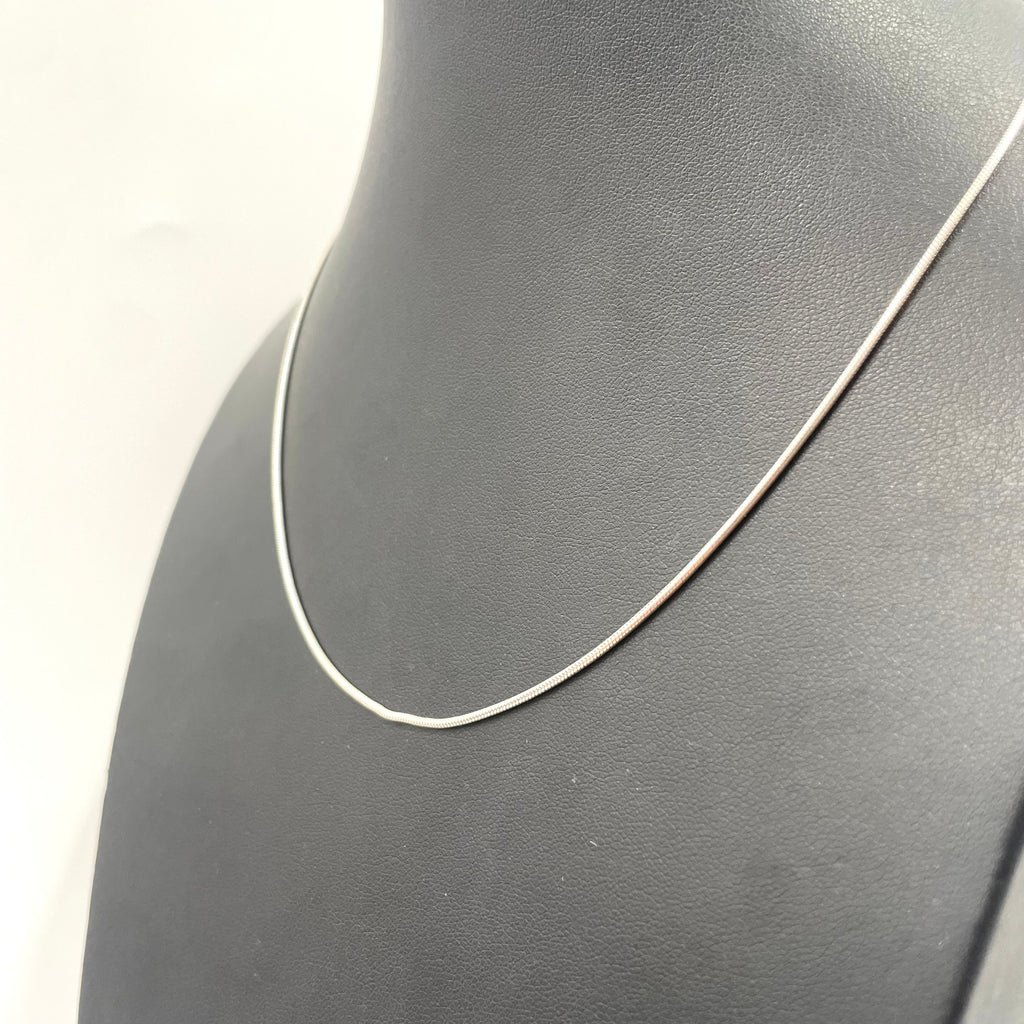 925 Sterling Silver Snake Chain Necklace 18" 1mm