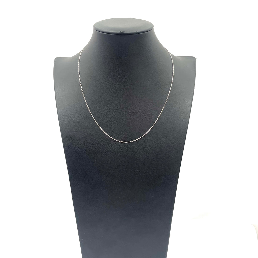 925 Silver Curb Chain 18" 1mm