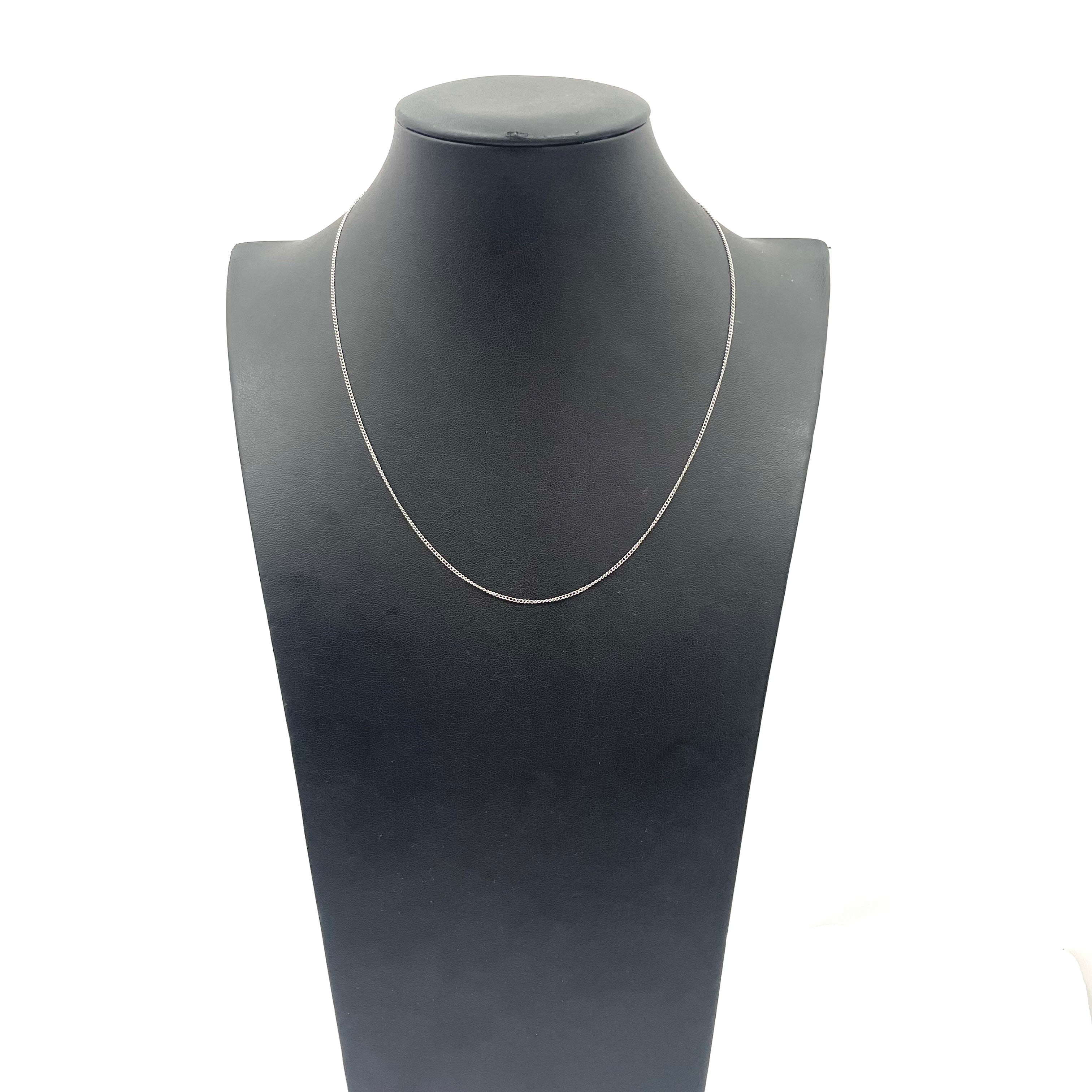 925 Silver Curb Chain 18" 1mm