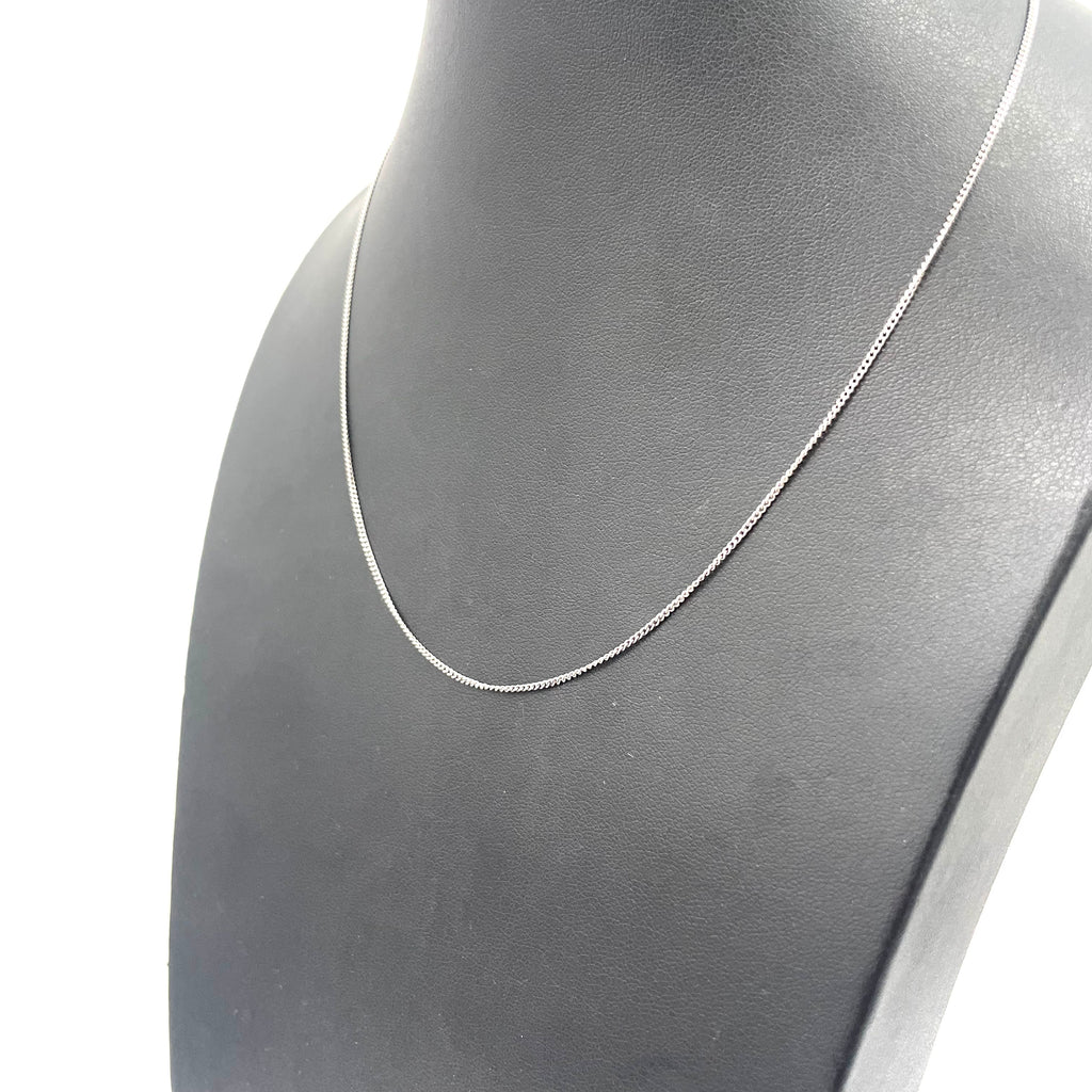 925 Silver Curb Chain 18" 1mm