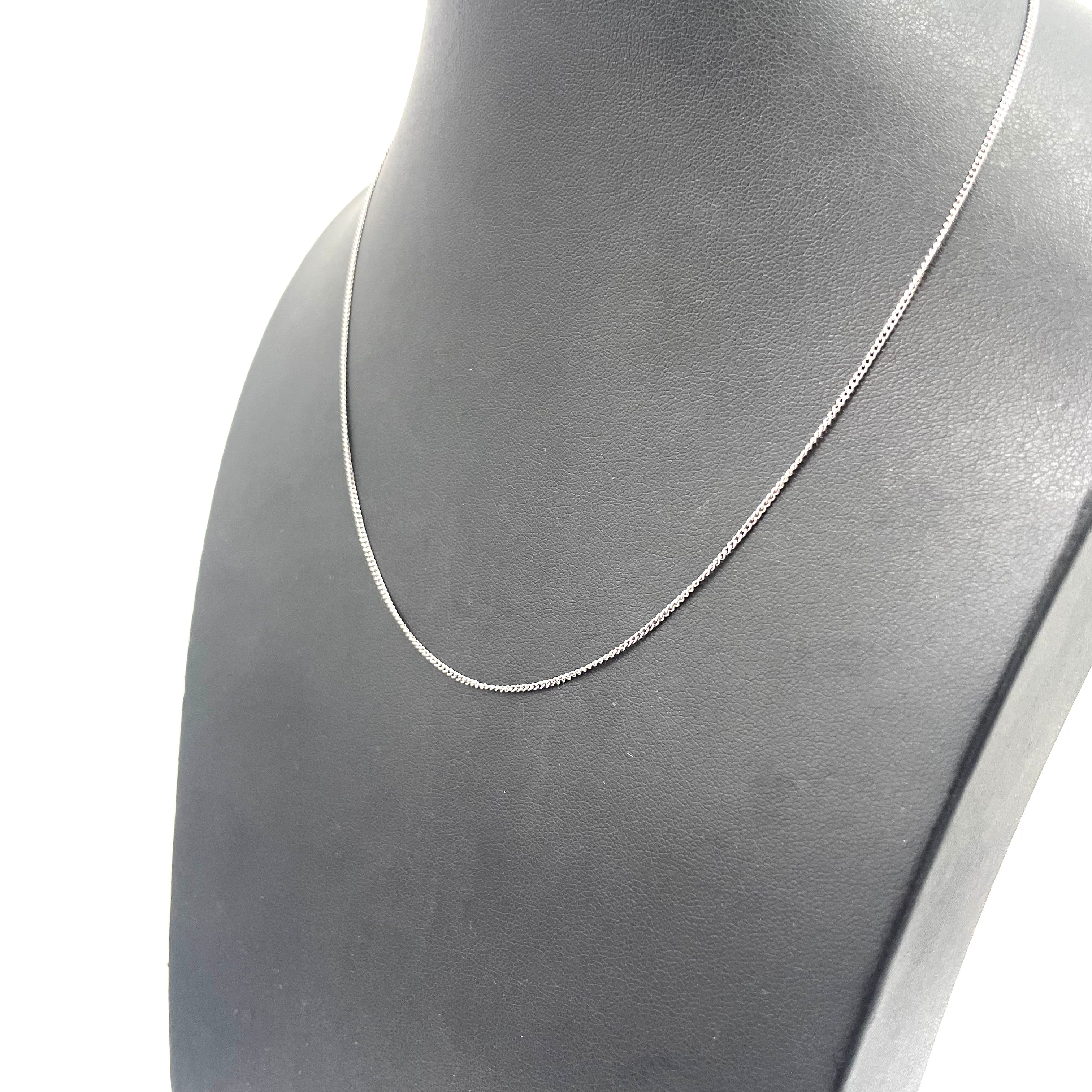 925 Silver Curb Chain 18" 1mm