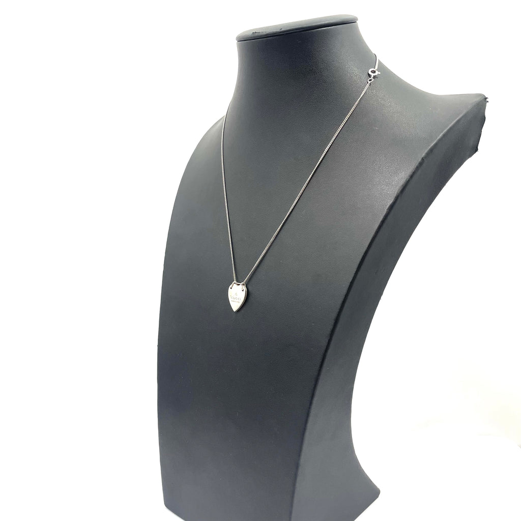 Gucci Heart Pendant with 925 Silver Curb Chain – Unofficial Combination 18" 1mm