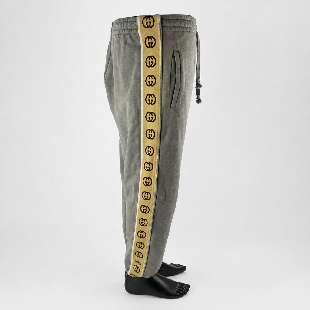 Gucci Men's GG Tape Joggers Grey