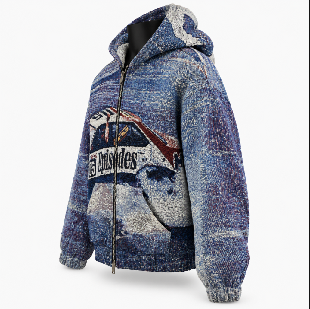 DRIFT Tapestry Zip-Up Hoodie