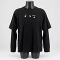 Off White Red Marker Double Sleeve T Black/Red