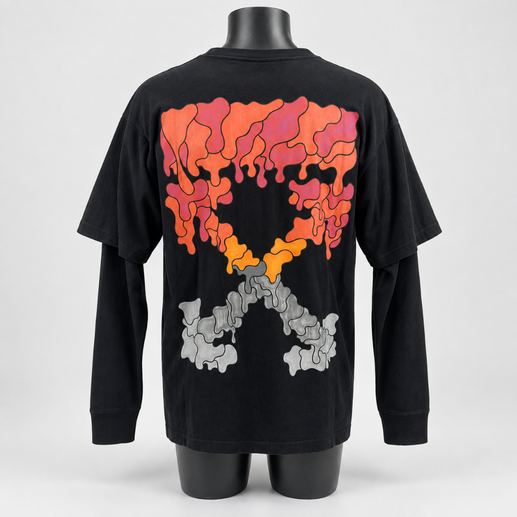 Off White Red Marker Double Sleeve T Black/Red