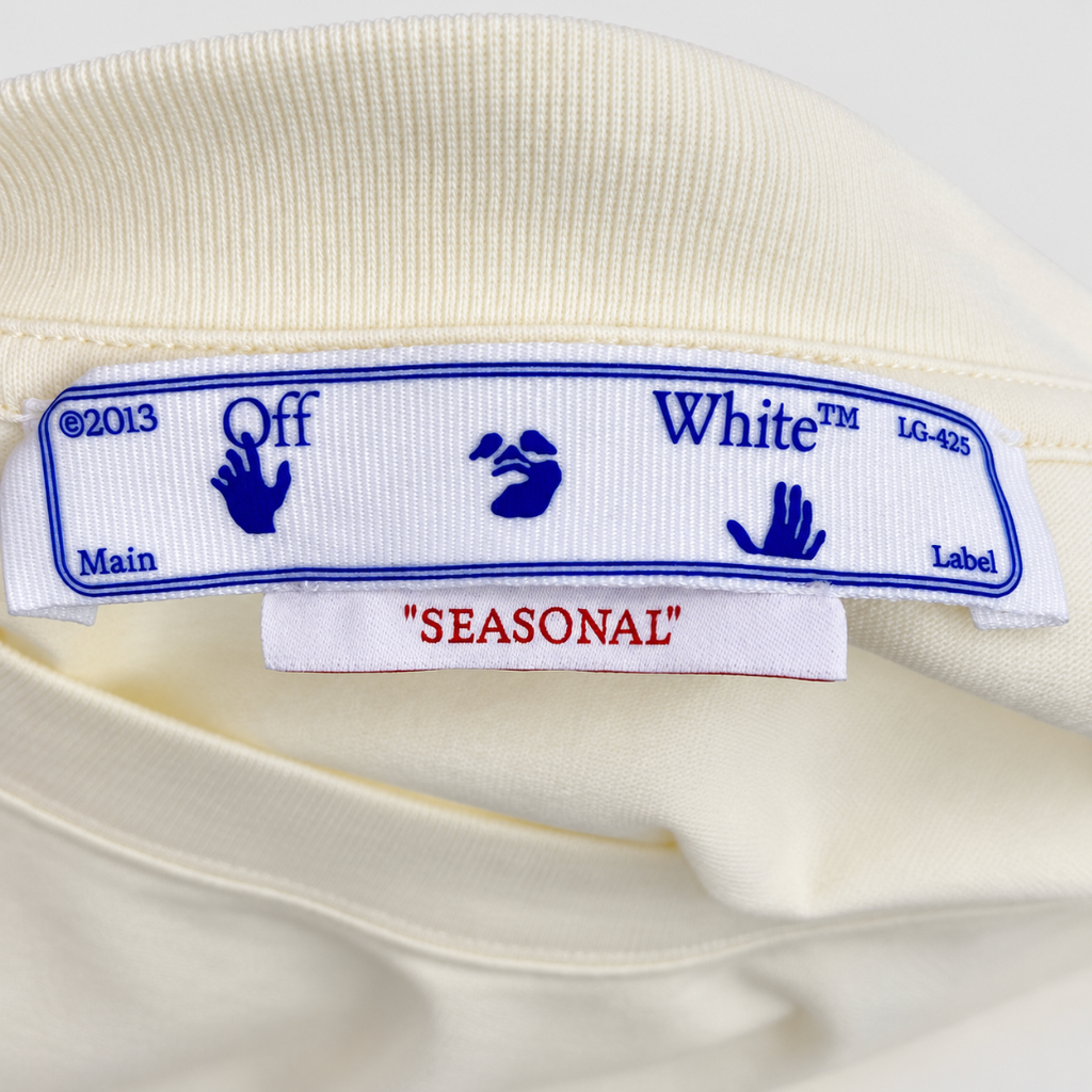 Off White Script Logo Over Skate S/S Tee Ivory