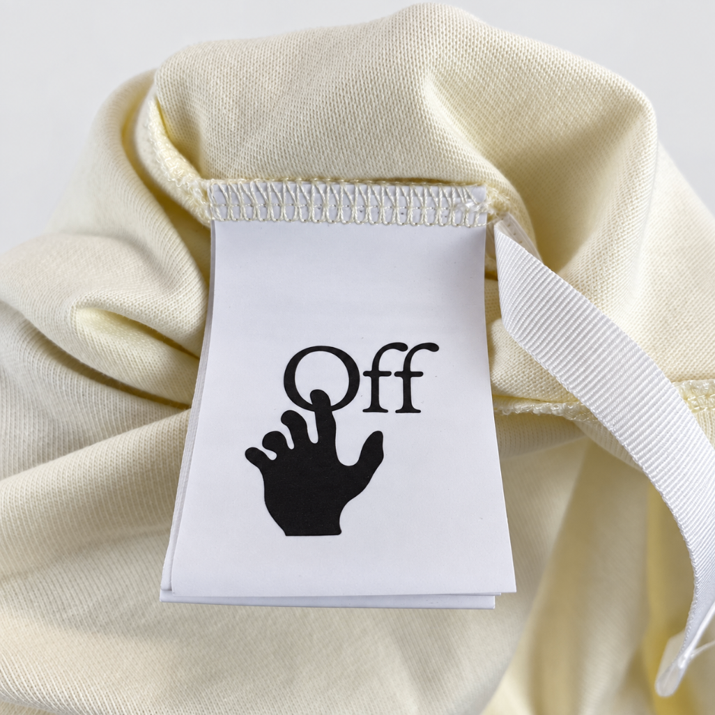 Off White Script Logo Over Skate S/S Tee Ivory