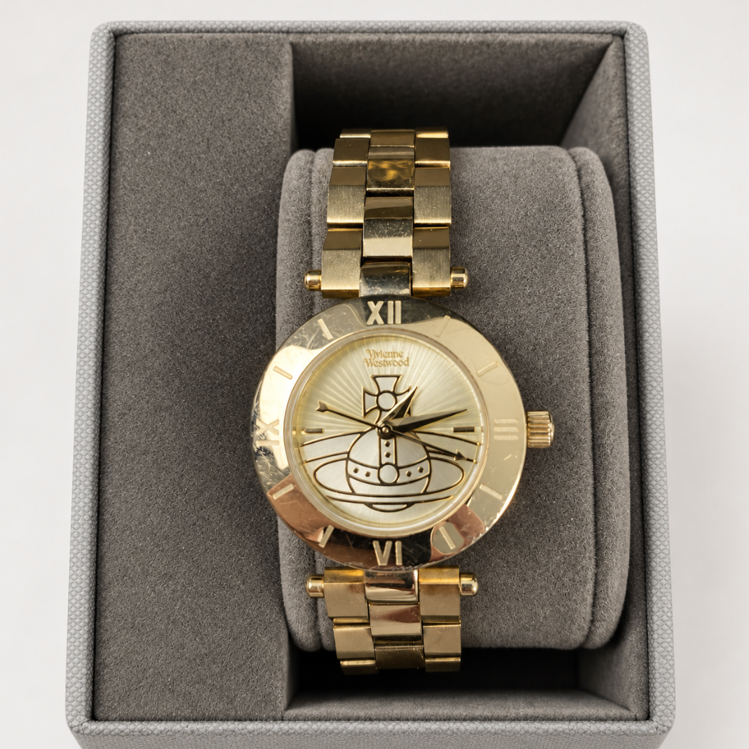 Vivienne Westwood Time Machine Orb Gold-Tone Watch – Women’s