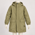 Burberry Kids Gabardine Hooded Parka Olive - Kids
