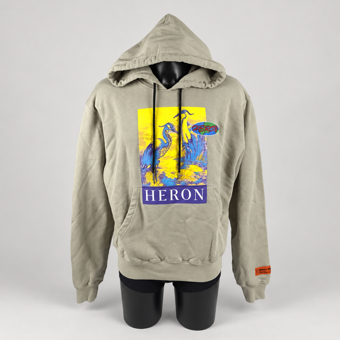 Heron Preston Heron KK22 hoodie in Grey/Yellow