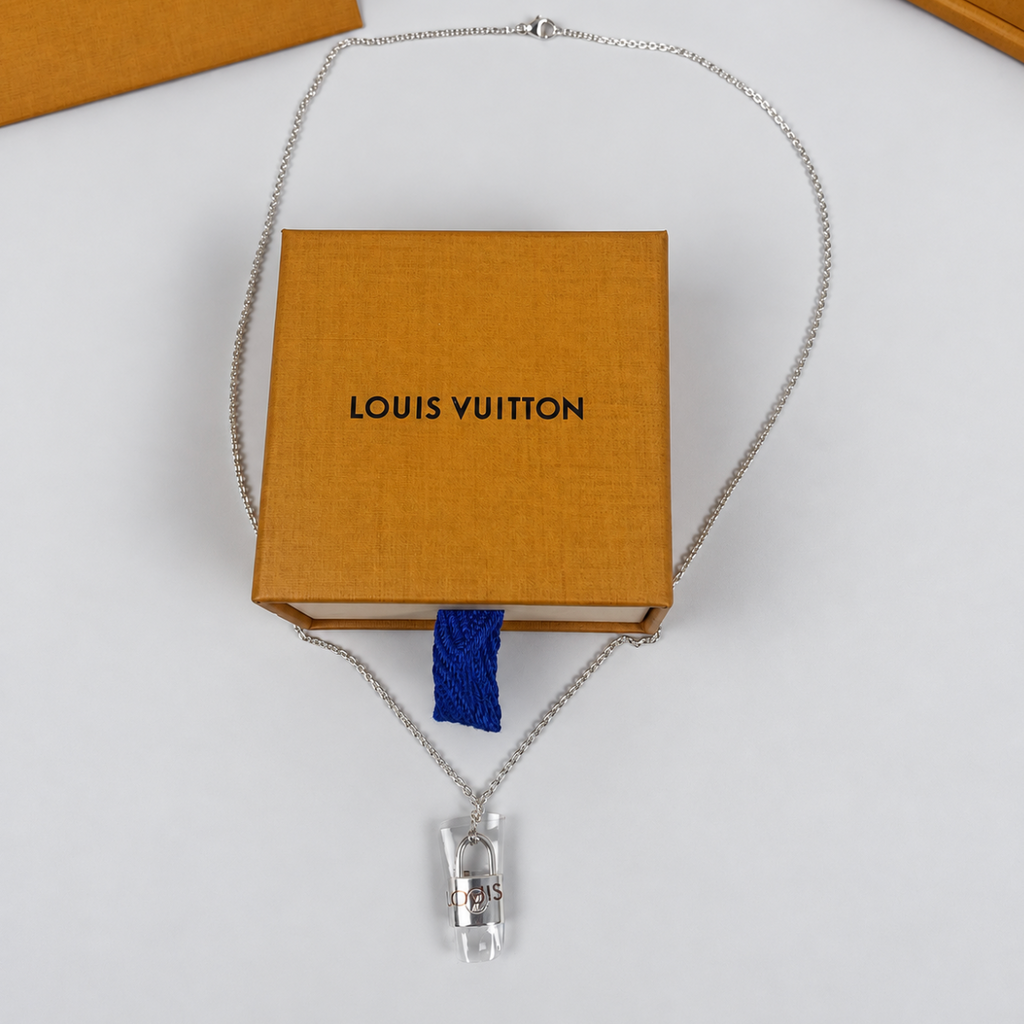 Louis Vuitton Silver Lockit Pendant, Sterling Silver. Q93559