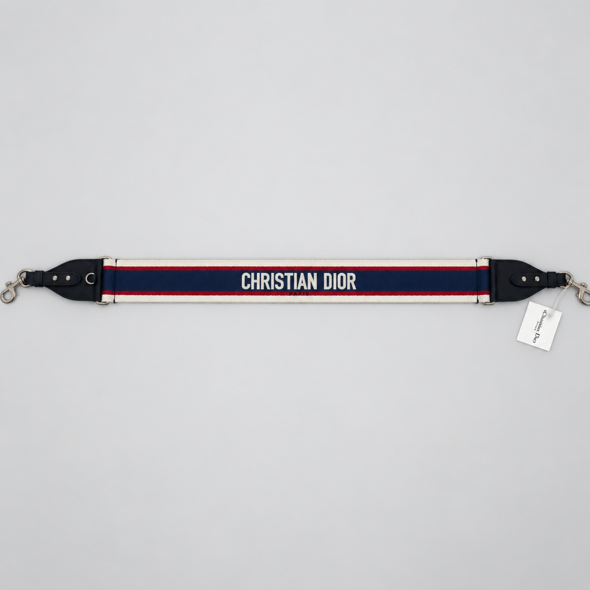 DiorAlps Canvas Shoulder Strap with Ring Blanc/Bleu