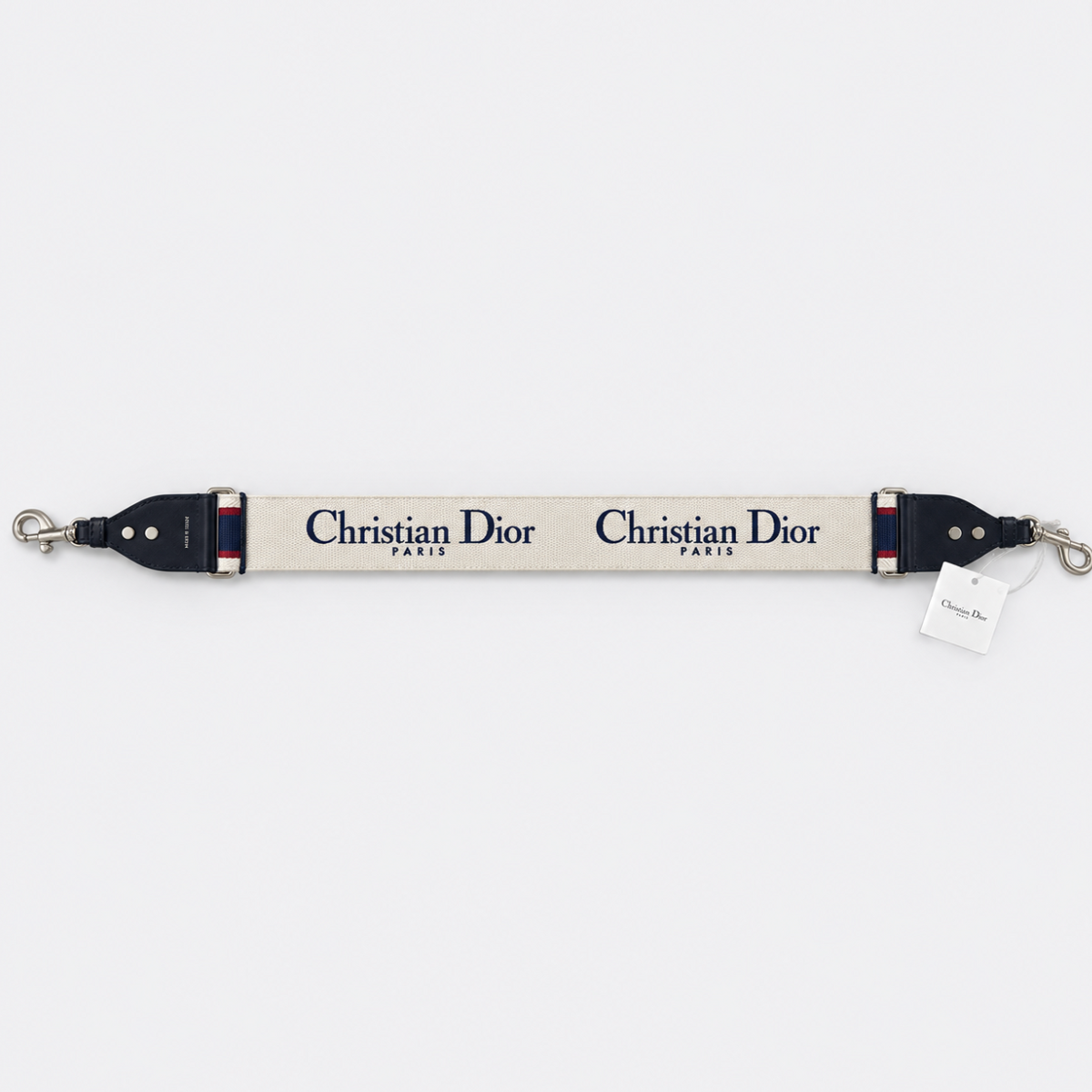 DiorAlps Canvas Shoulder Strap with Ring Blanc/Bleu
