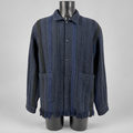 Kith Mixed Stripe Tweed Boxy Collared Overshirt Nocturnal