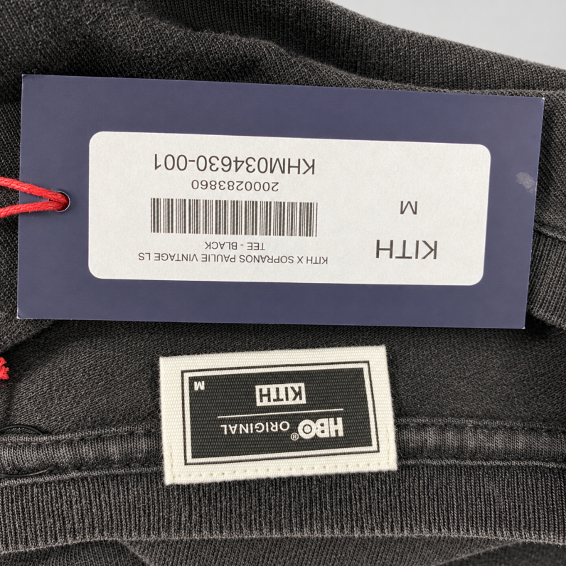 Kith x The Sopranos Paulie Vintage Long Sleeve Tee Black