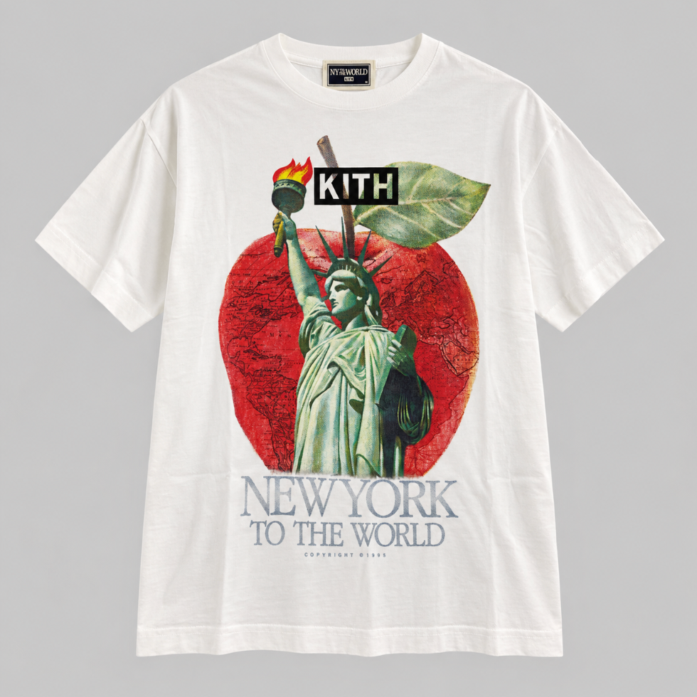 Kith NY To The World Liberty Apple Vintage Tee