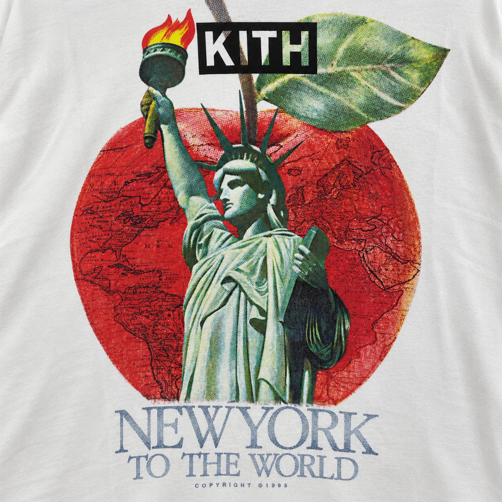 Kith NY To The World Liberty Apple Vintage Tee