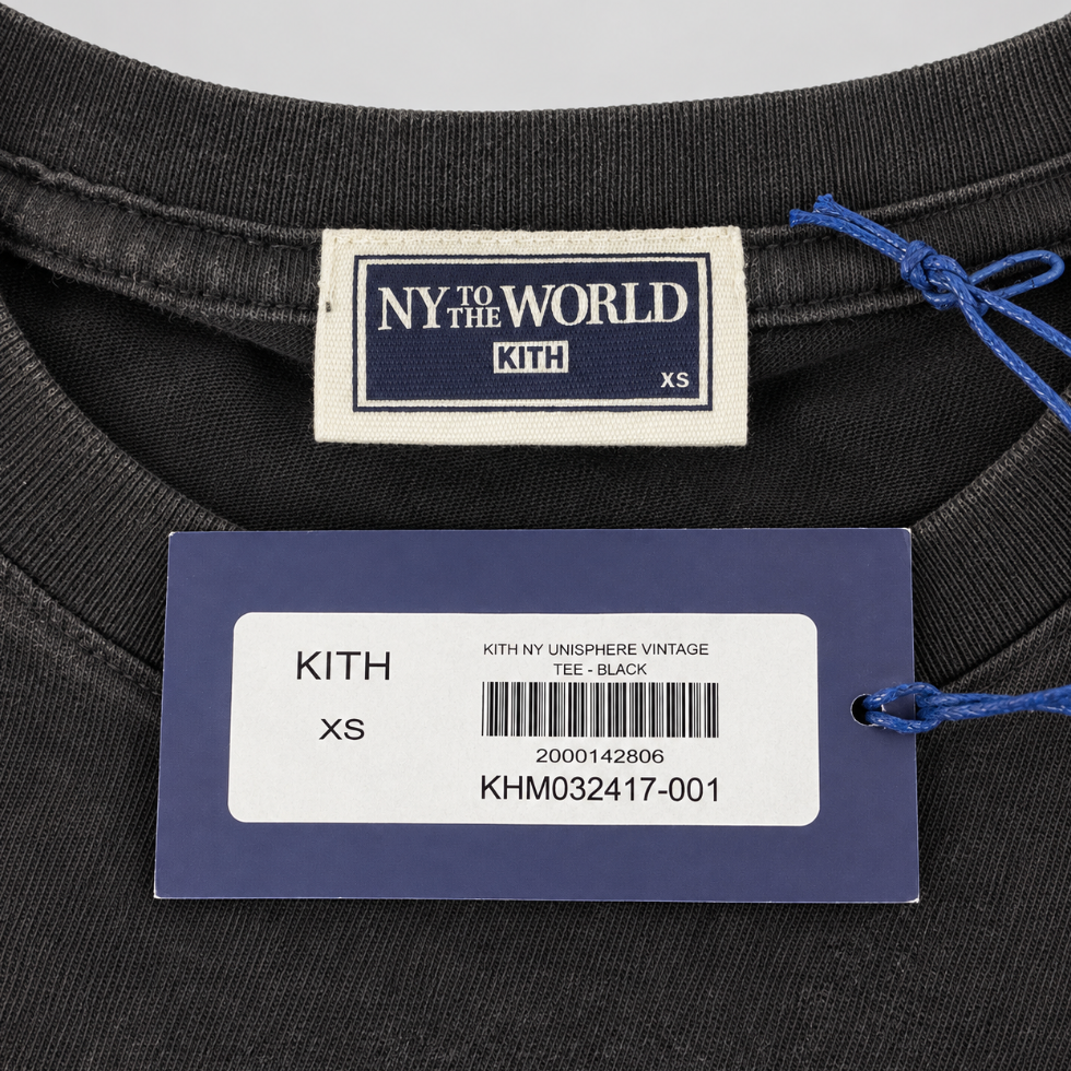 Kith NY to the World Unisphere Vintage Tee Black
