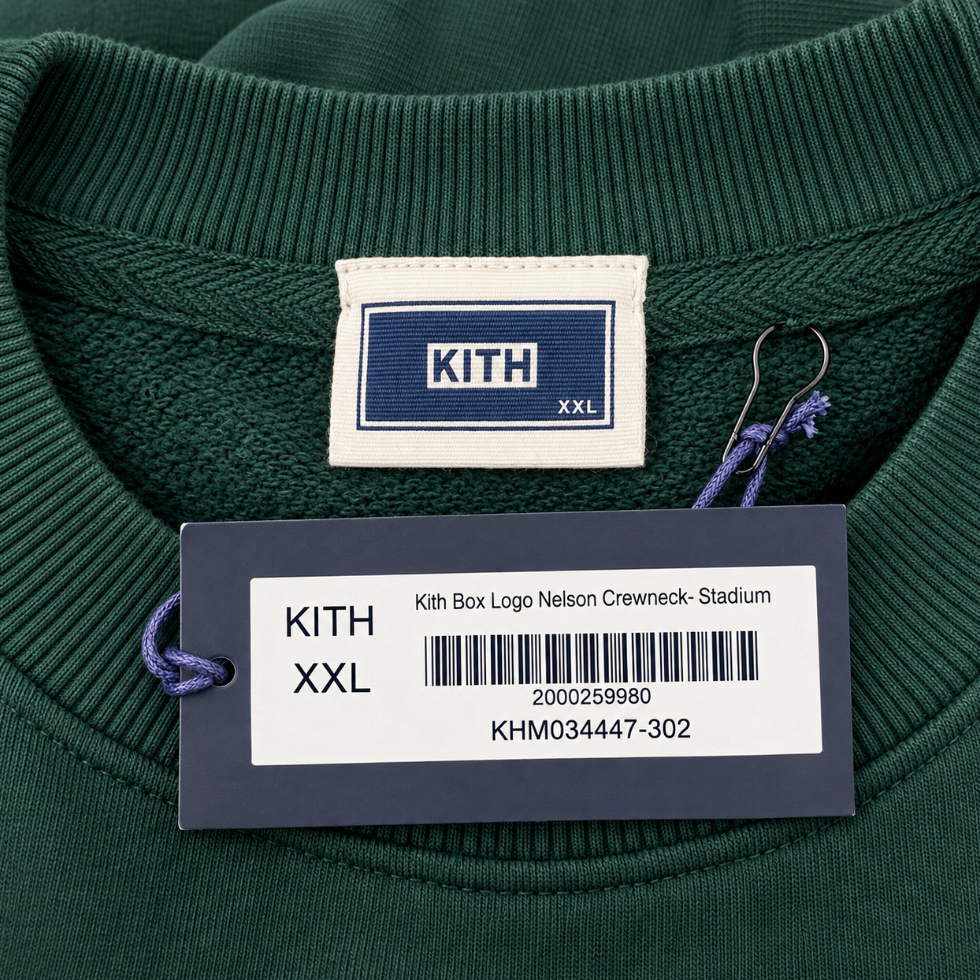 Kith Classic Logo Nelson Crewneck Stadium Green