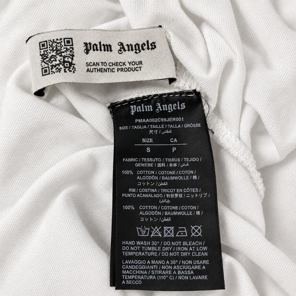 Palm Angels Classic Logo Over Tee White/Black