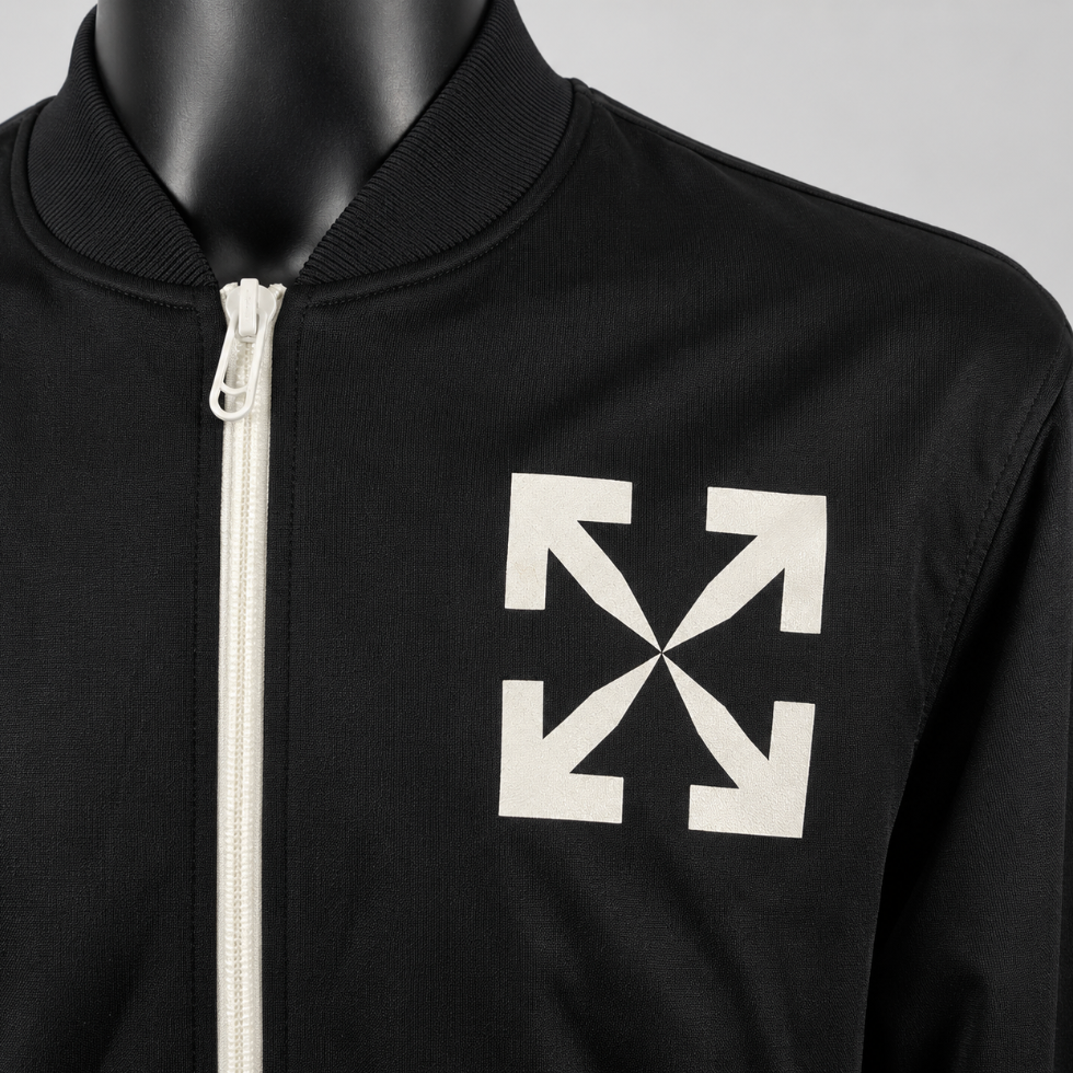 Off-White Single Arrow Slim Track Top Black/White