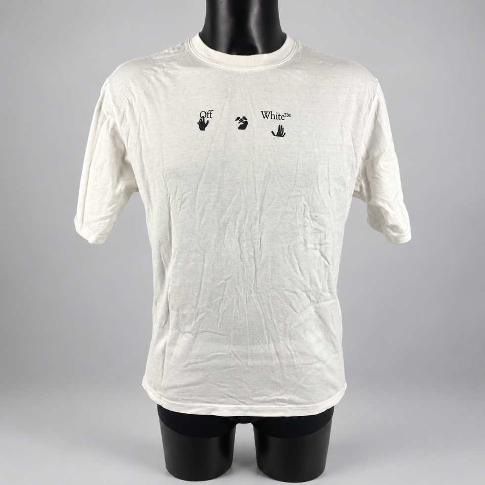 Off-White Spray Arrows T-Shirt White/Blu
