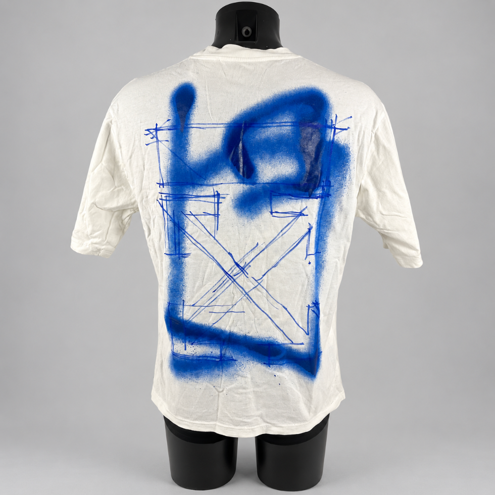 Off-White Spray Arrows T-Shirt White/Blu