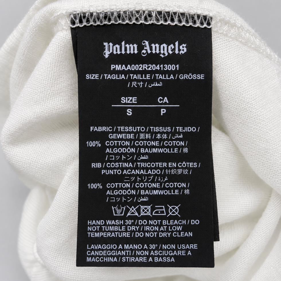 Palm Angels Front Logo Over T-Shirt White/Black