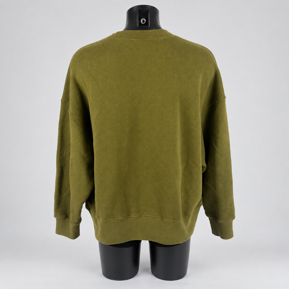 Palm Angels Leopard Bear Sweatshirt Military Green