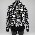 Palm Angels Broken Monogram Hoodie Black/White
