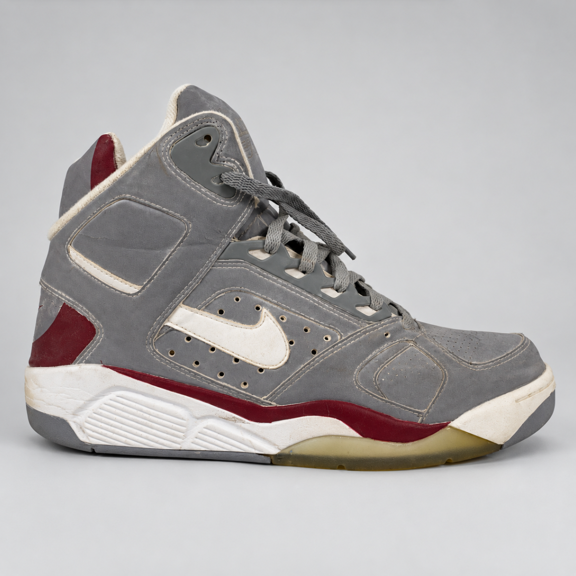 Nike Air Flight Lite High “Stealth / White / Team Red”
