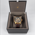 Bulova Sutton Automatic Skeleton 43mm Rose Gold Tone Men's Watch