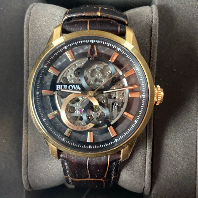 Bulova Sutton Automatic Skeleton 43mm Rose Gold Tone Men's Watch