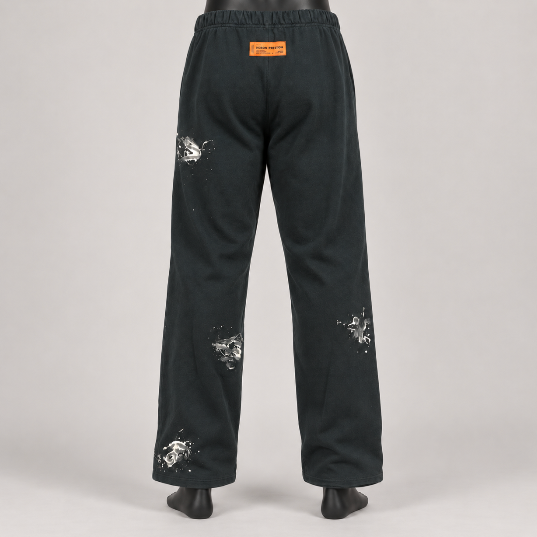 Heron Preston Monster Paint Splatter Joggers – Black