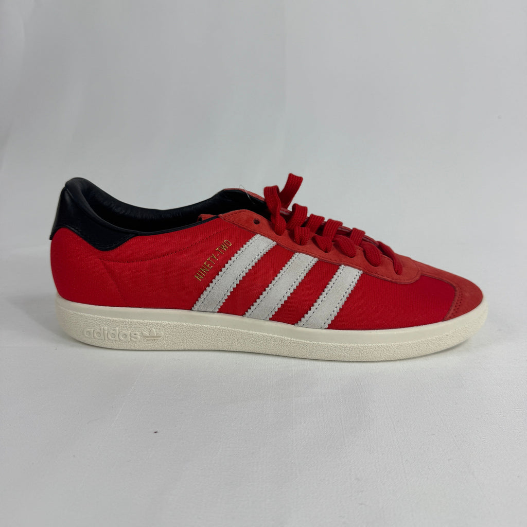 The Adidas Madrid Gary Neville Signed is a rare football boot associated with Gary Neville, featuring a classic Adidas
